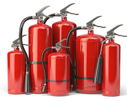 extintores rojos